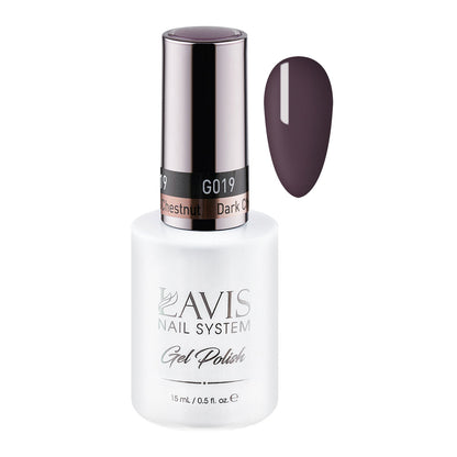 LAVIS 019 Dark Chestnut - Gel Polish 0.5oz