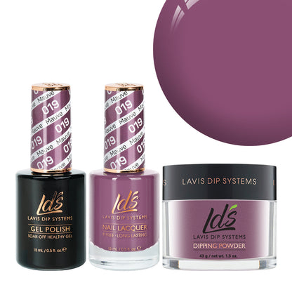 LDS 3 in 1 - 019 Mauve - Dip (1.5oz), Gel & Lacquer Matching