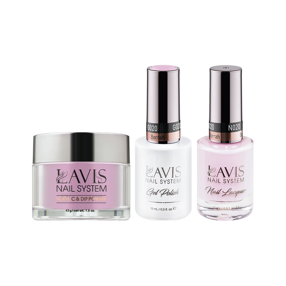 LAVIS 3 in 1 - 020 Borrah - Acrylic & Dip Powder, Gel & Lacquer