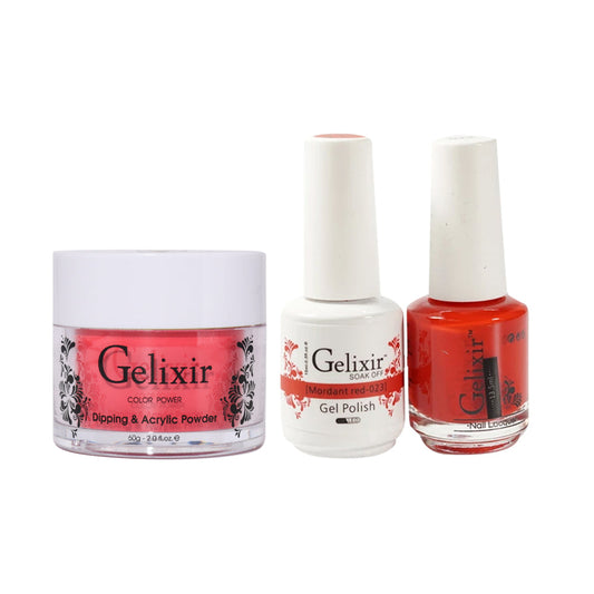 Gelixir 3 in 1 -  023 Mordant Red - Acrylic & Dip Powder, Gel & Lacquer