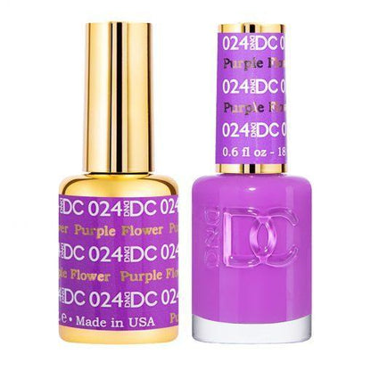 DND DC 024 Purple Flower - Gel & Matching Polish Set - DND DC Gel & Lacquer