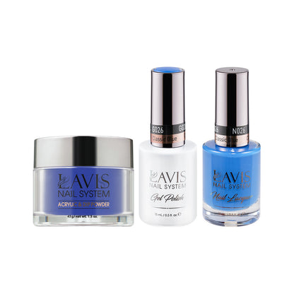 LAVIS 3 in 1 - 026 Classic Blue - Acrylic & Dip Powder, Gel & Lacquer