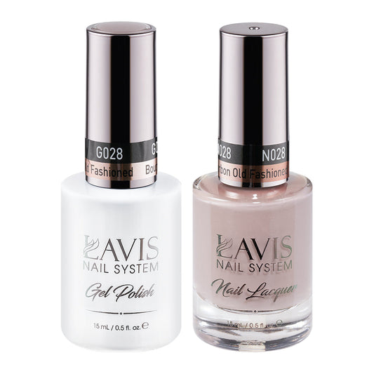 LAVIS 028 Bourbon Old Fashioned - Gel Polish & Matching Nail Lacquer Duo Set - 0.5oz