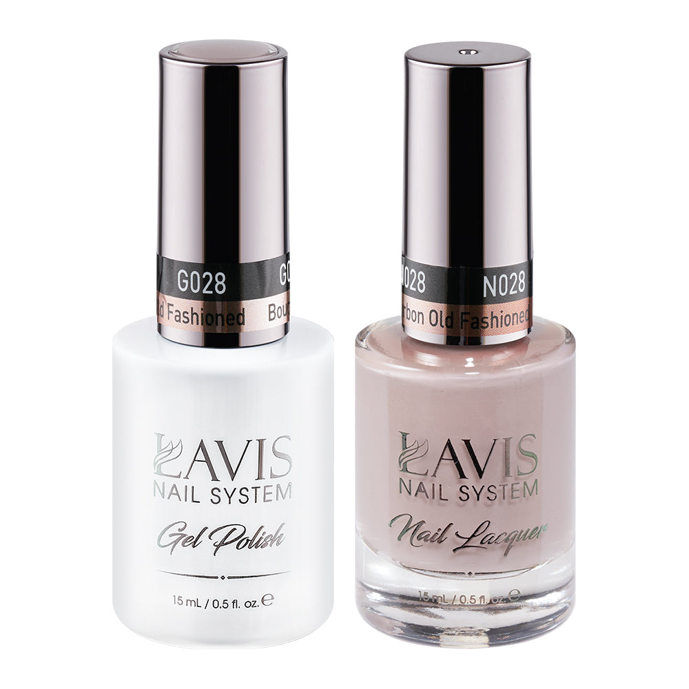 LAVIS 028 Bourbon Old Fashioned - Gel Polish & Matching Nail Lacquer Duo Set - 0.5oz