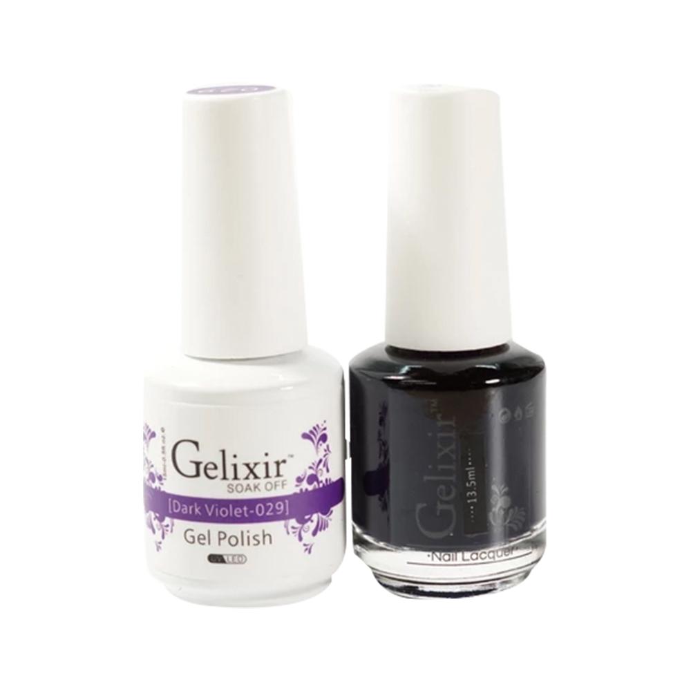 Gelixir 029 Dark Violet - Gel Nail Polish 0.5 oz