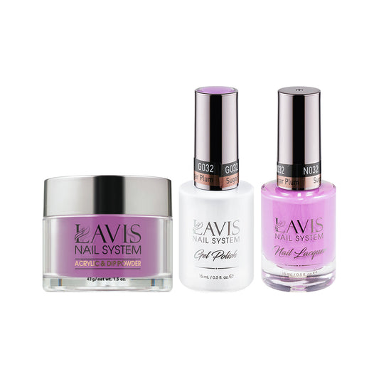 LAVIS 3 in 1 - 032 Sugar Plum - Acrylic & Dip Powder, Gel & Lacquer