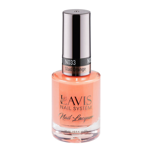  LAVIS 033 Glad Orange - Nail Lacquer 0.5 oz by LAVIS NAILS sold by DTK Nail Supply