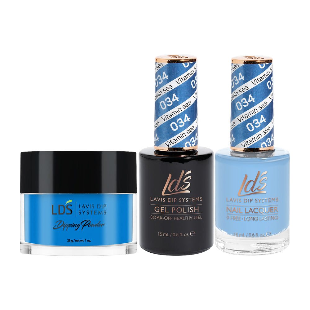 LDS 3 in 1 - 034 Vitamin Sea - Dip (1oz), Gel & Lacquer Matching