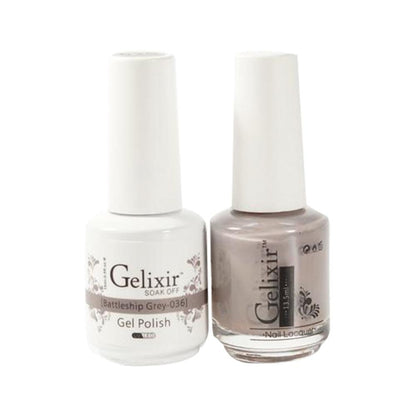 Gelixir 036 Battleship Grey - Gel Nail Polish 0.5 oz