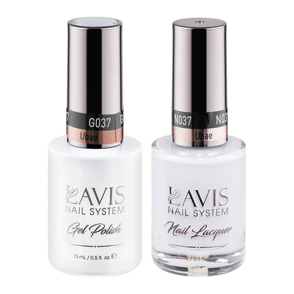 LAVIS 037 Ubae - Gel Polish & Matching Nail Lacquer Duo Set - 0.5oz