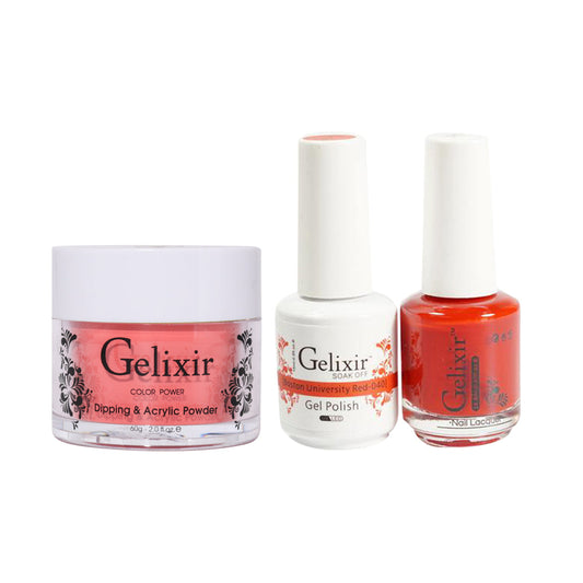 Gelixir 3 in 1 -  040 Boston University Red - Acrylic & Dip Powder, Gel & Lacquer