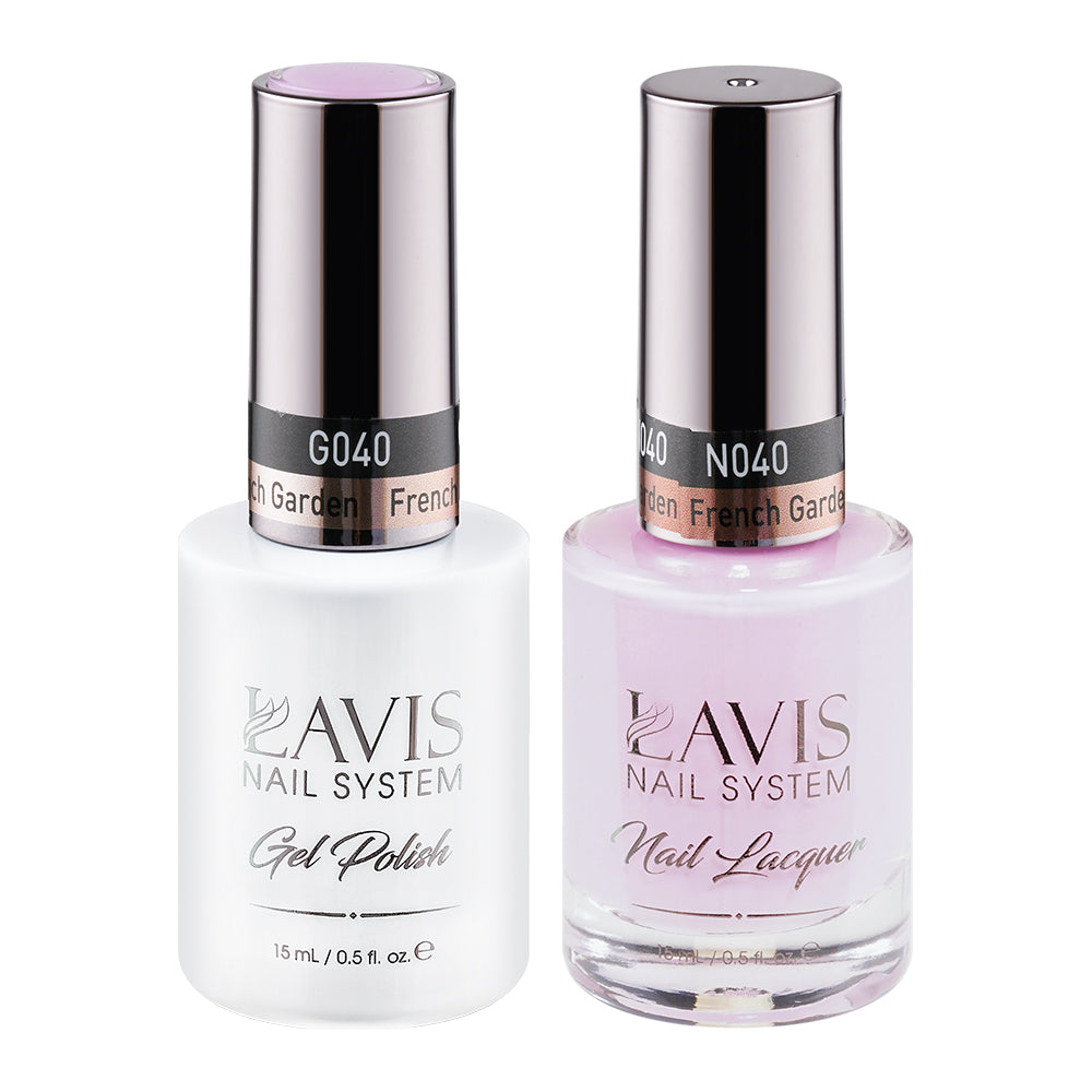 LAVIS 040 French Garden - Gel Polish & Matching Nail Lacquer Duo Set - 0.5oz