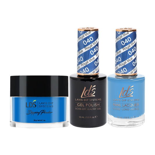 LDS 3 in 1 - 040 Royal Blue - Dip (1oz), Gel & Lacquer Matching