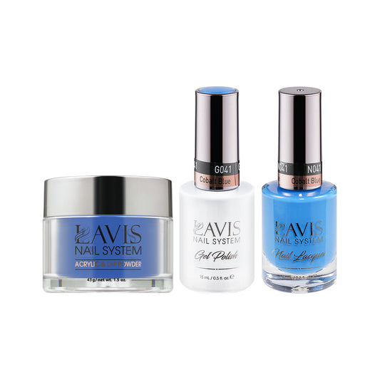 LAVIS 3 in 1 - 041 Cobalt Blue - Acrylic & Dip Powder, Gel & Lacquer