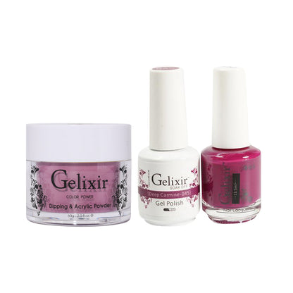 Gelixir 3 in 1 -  045 Deep Carmine - Acrylic & Dip Powder, Gel & Lacquer