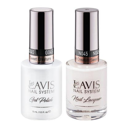 LAVIS 045 Sweet Creature - Gel Polish & Matching Nail Lacquer Duo Set - 0.5oz