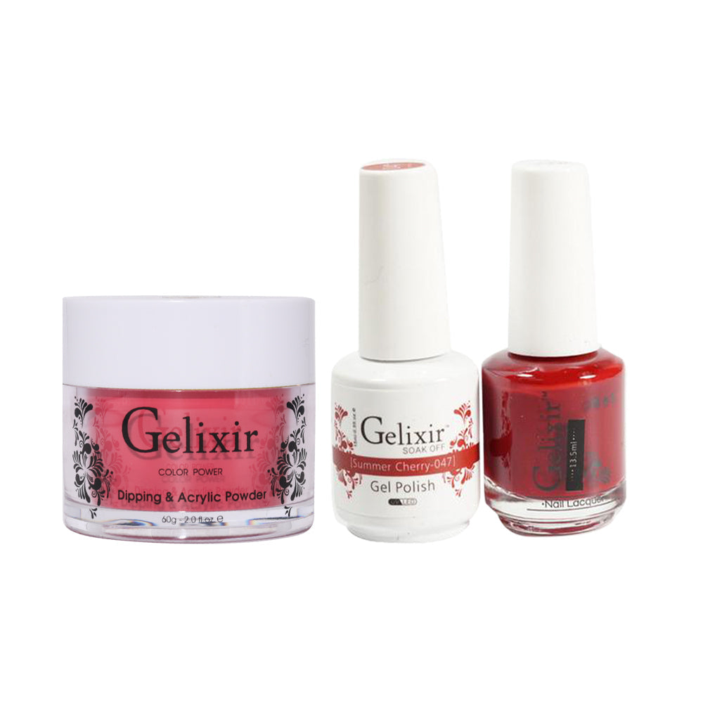 Gelixir 3 in 1 -  047 Summer Cherry - Acrylic & Dip Powder, Gel & Lacquer