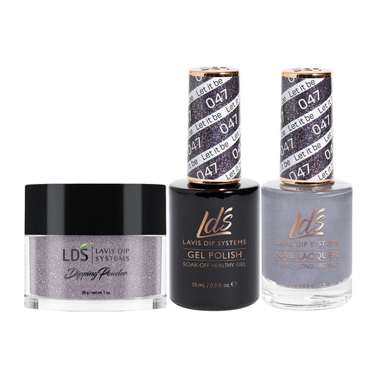 LDS 3 in 1 - 046 Smoke And Ashes - Dip (1oz), Gel & Lacquer Matching
