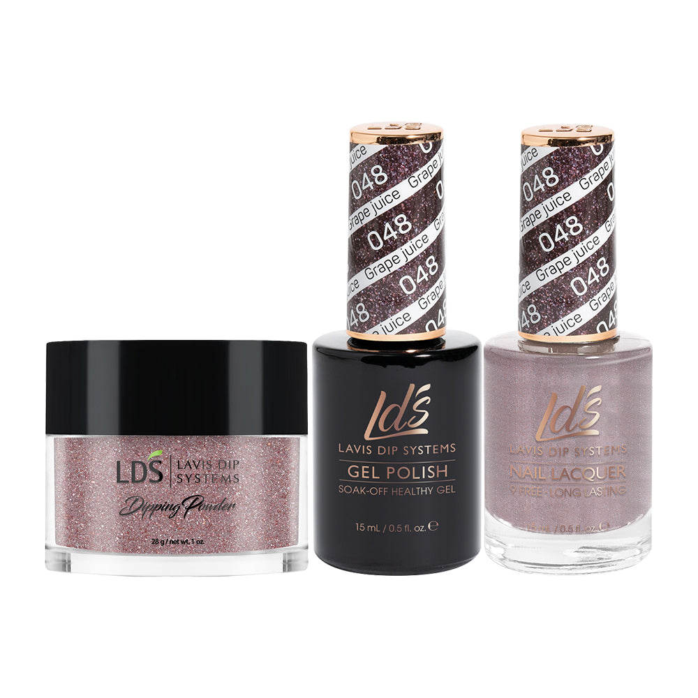 LDS 3 in 1 - 048 Grape Juice - Dip (1oz), Gel & Lacquer Matching