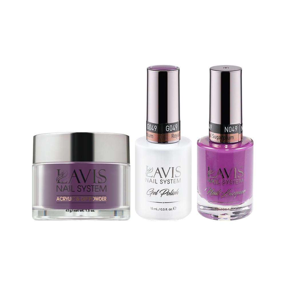 LAVIS 3 in 1 - 049 Royal Sugarplum - Acrylic & Dip Powder, Gel & Lacquer