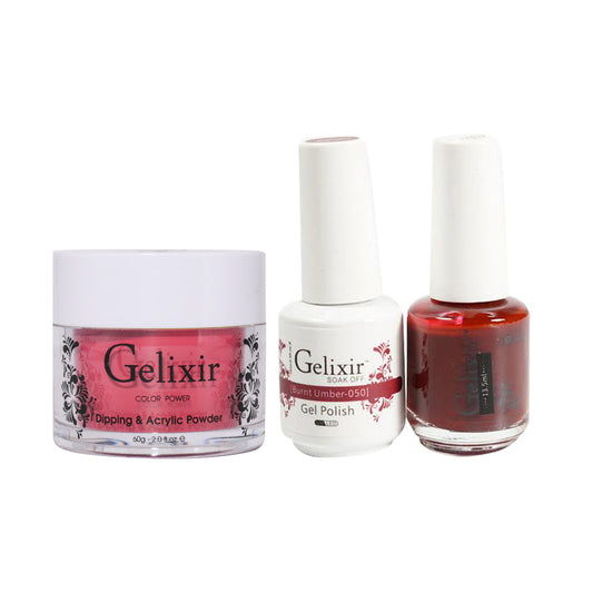 Gelixir 3 in 1 -  050 Burnt Umber - Acrylic & Dip Powder, Gel & Lacquer