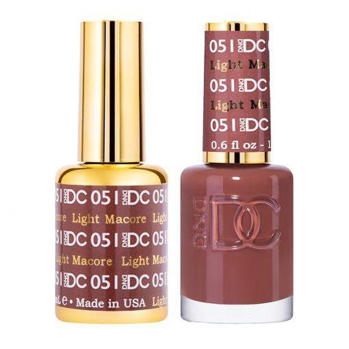  DND DC Gel Nail Polish Duo - 051 Brown Colors - Light Macore by DND - Daisy Nail Designs sold by DTK Nail Supply