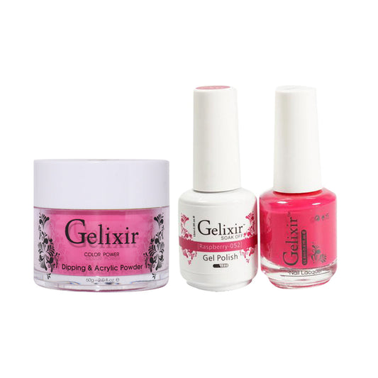 Gelixir 3 in 1 -  052 Raspberry - Acrylic & Dip Powder, Gel & Lacquer