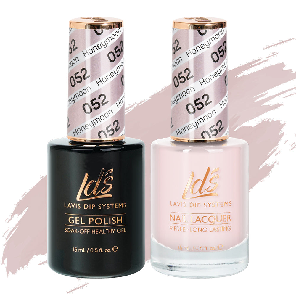 LDS 052 Honeymoon - LDS Healthy Gel Polish & Matching Nail Lacquer Duo Set - 0.5oz