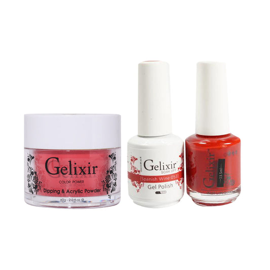 Gelixir 3 in 1 -  053 Spanish Wine - Acrylic & Dip Powder, Gel & Lacquer