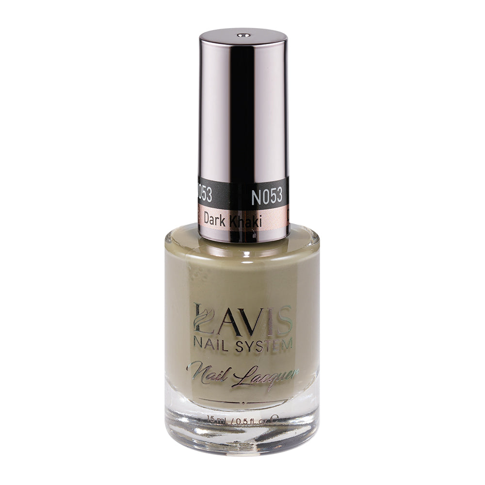  LAVIS 053 Dark Khaki - Nail Lacquer 0.5 oz by LAVIS NAILS sold by DTK Nail Supply