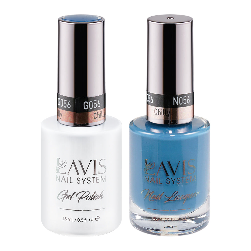 LAVIS 056 Chilly - Gel Polish & Matching Nail Lacquer Duo Set - 0.5oz