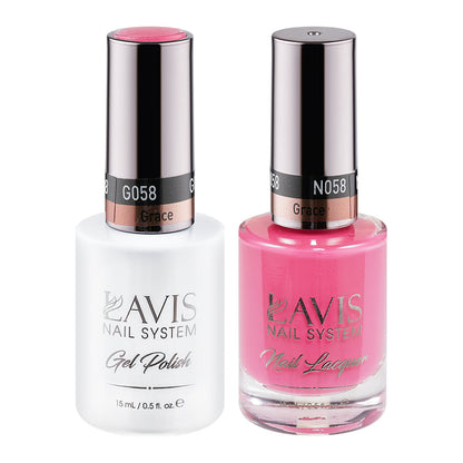 LAVIS 058 Grace - Gel Polish & Matching Nail Lacquer Duo Set - 0.5oz