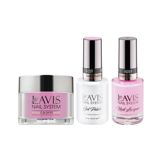 LAVIS 3 in 1 - 059 Sweet Bubblegum - Acrylic & Dip Powder, Gel & Lacquer