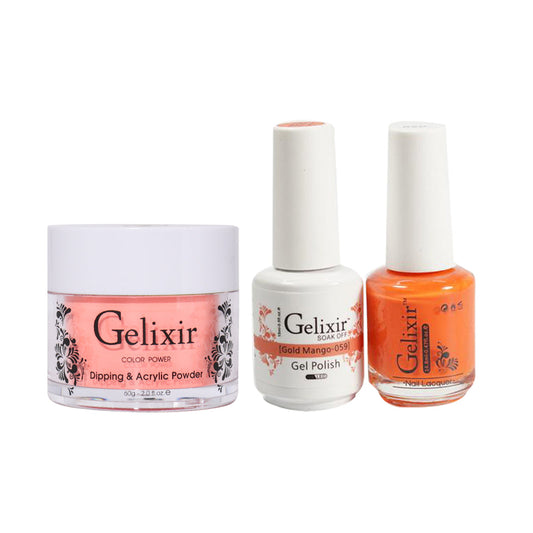 Gelixir 3 in 1 -  059 Gold Mango - Acrylic & Dip Powder, Gel & Lacquer