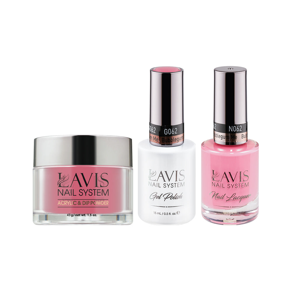 LAVIS 3 in 1 - 062 Bubblegum Me - Acrylic & Dip Powder, Gel & Lacquer