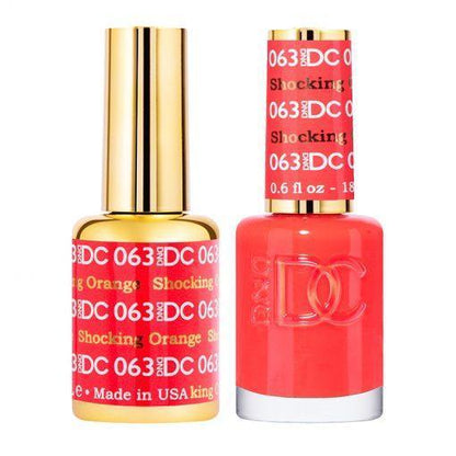 DND DC 063 Shocking Orange - Gel & Matching Polish Set - DND DC Gel & Lacquer