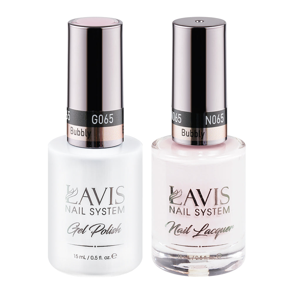 LAVIS 065 Bubbly - Gel Polish & Matching Nail Lacquer Duo Set - 0.5oz