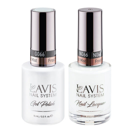 LAVIS 066 Frost Mist - Gel Polish & Matching Nail Lacquer Duo Set - 0.5oz