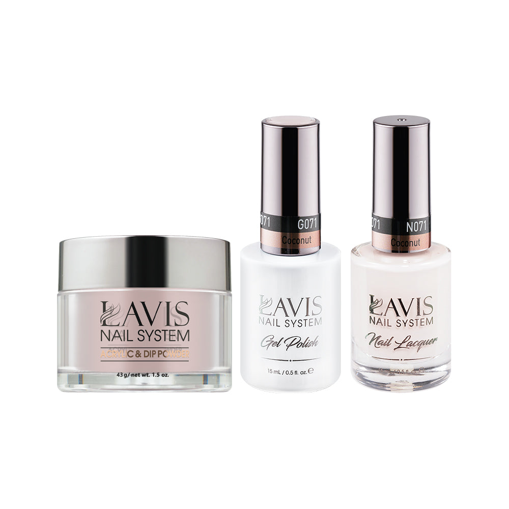 LAVIS 3 in 1 - 071 Coconut - Acrylic & Dip Powder, Gel & Lacquer