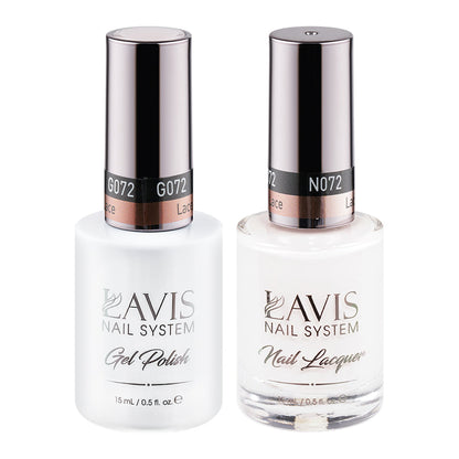 LAVIS 072 Lace - Gel Polish & Matching Nail Lacquer Duo Set - 0.5oz