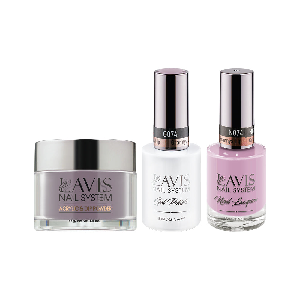 LAVIS 3 in 1 - 074 Grannys Lip - Acrylic & Dip Powder, Gel & Lacquer