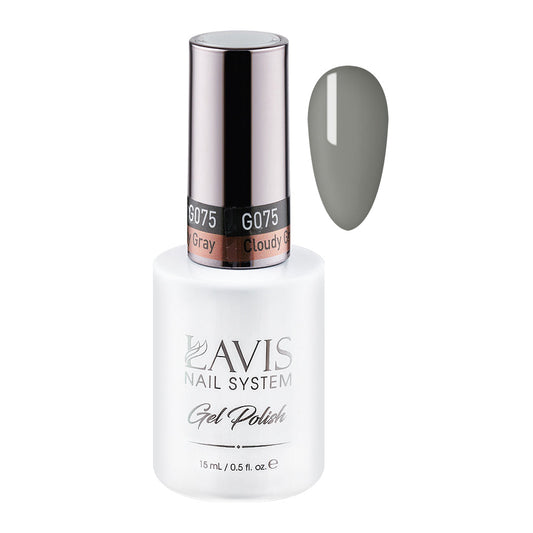 LAVIS 075 Cloudy Gray - Gel Polish 0.5oz