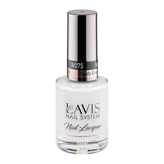  LAVIS 075 Cloudy Gray - Nail Lacquer 0.5 oz by LAVIS NAILS sold by DTK Nail Supply