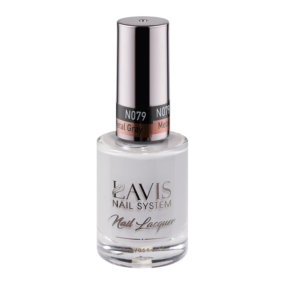  LAVIS 079 Metal Gray - Nail Lacquer 0.5 oz by LAVIS NAILS sold by DTK Nail Supply