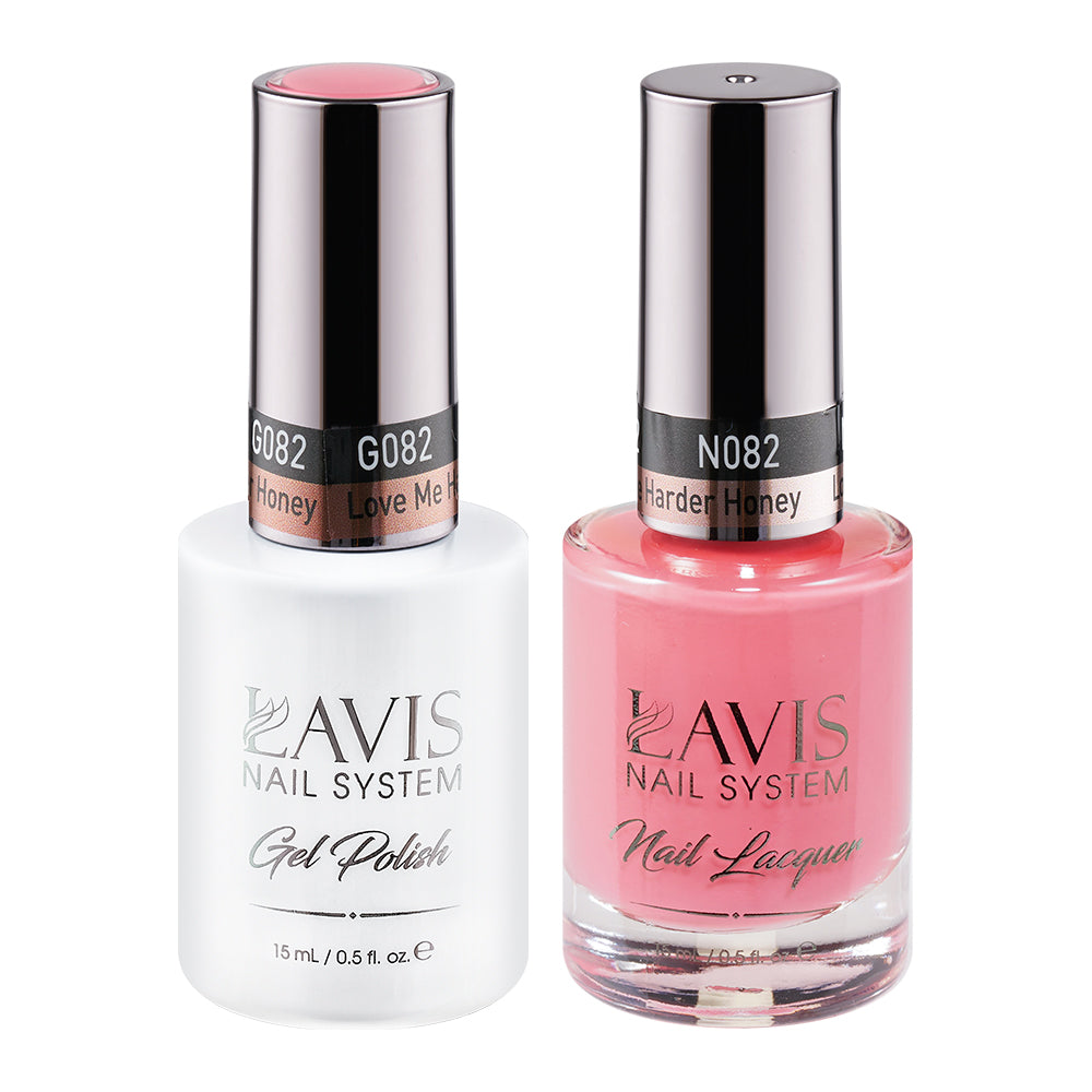 LAVIS 082 Love Me Harder Honey - Gel Polish & Matching Nail Lacquer Duo Set - 0.5oz