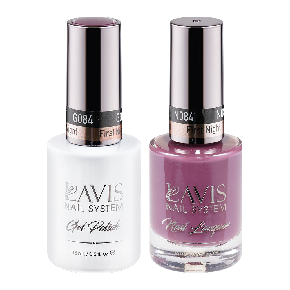 LAVIS 084 First Night - Gel Polish & Matching Nail Lacquer Duo Set - 0.5oz