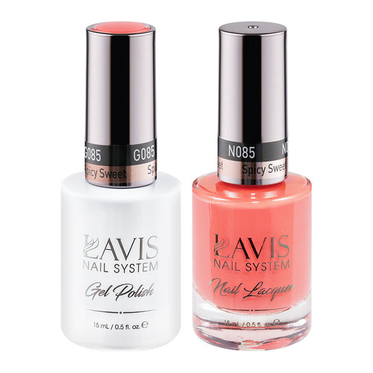 LAVIS 085 Spicy Sweet - Gel Polish & Matching Nail Lacquer Duo Set - 0.5oz