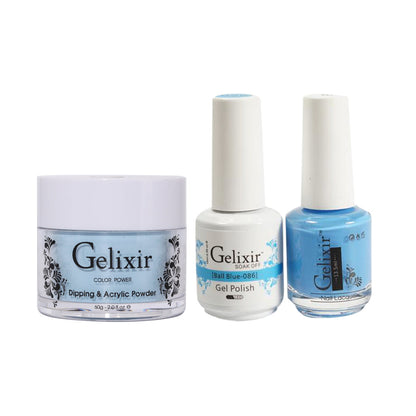 Gelixir 3 in 1 -  086 Ball Blue - Acrylic & Dip Powder, Gel & Lacquer