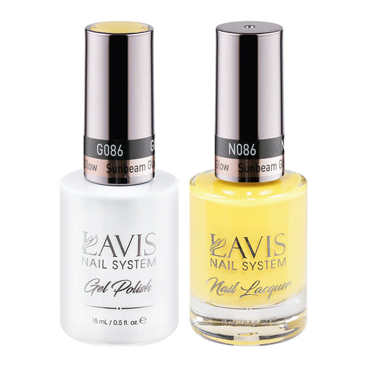 LAVIS 086 Sunbeam Glow - Gel Polish & Matching Nail Lacquer Duo Set - 0.5oz