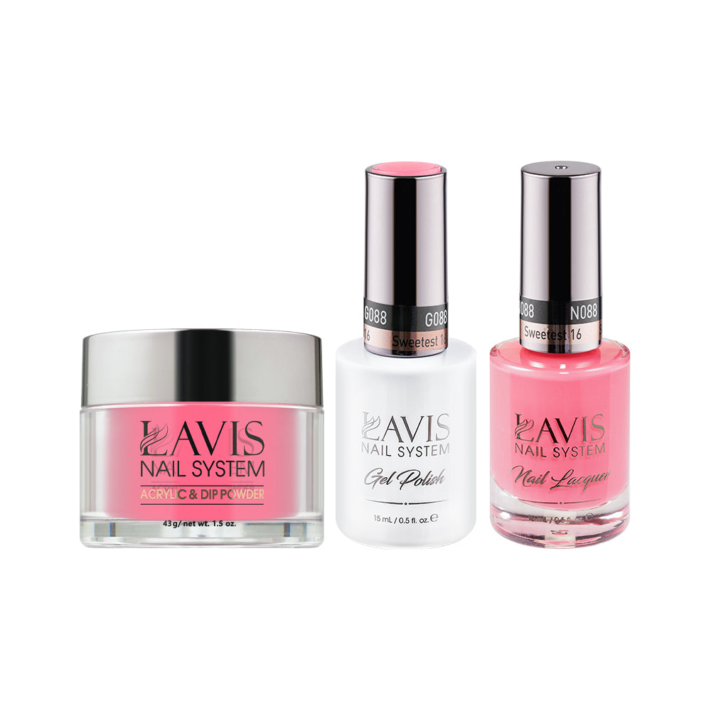 LAVIS 3 in 1 - 088 Sweetest 16 - Acrylic & Dip Powder, Gel & Lacquer